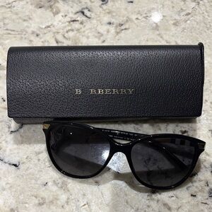 Burberry Black Sunglasses with Gold Accents